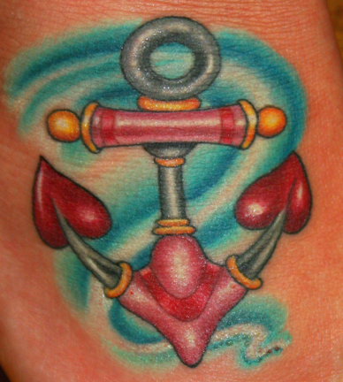 Tattoos - Small tattoos - Girlie Anchor